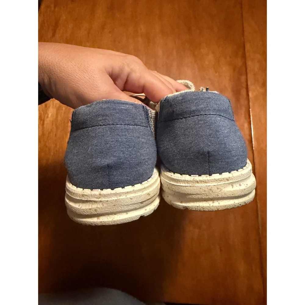 Hey Dude Wendy Sox Light Pink Marled Knit Slip On Loafers Shoes Womens 10